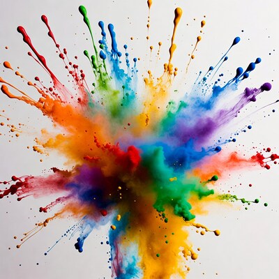 Colorful Paint Splash Explosion