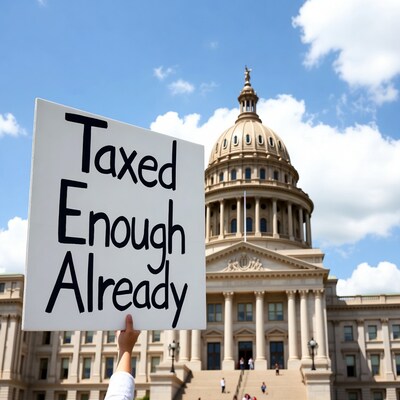 Taxed Enough Already sign at capitol