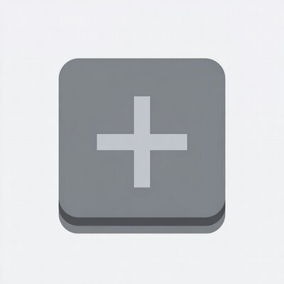 Gray Plus Icon Button