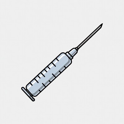 Syringe illustration on white background