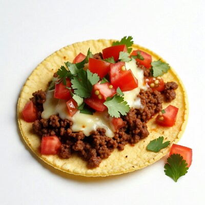 Beef Taco with Cheese and Tomatoes