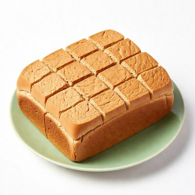 Sliced Bread Loaf on Green Plate