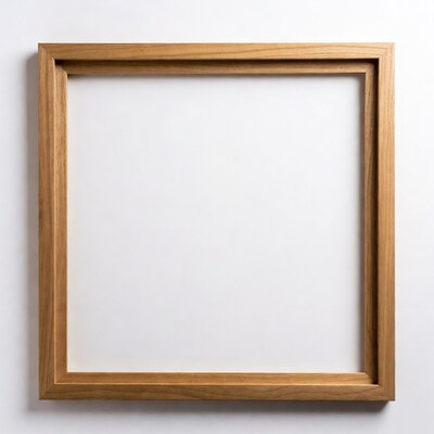Empty Wooden Picture Frame