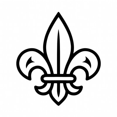 Black Fleur-de-lis Symbol