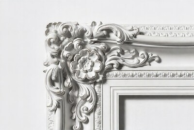 Ornate White Picture Frame Corner