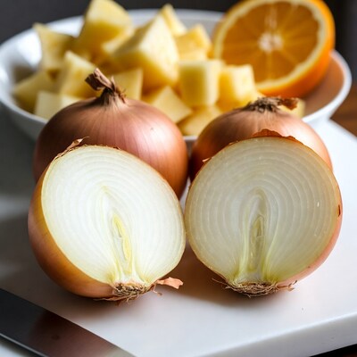 Sliced Onions with Potatoes and Orange