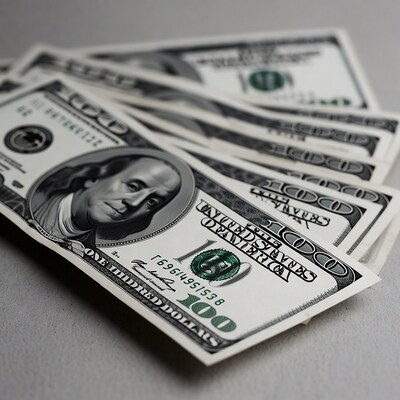 Stack of Benjamin Franklin $100 Bills