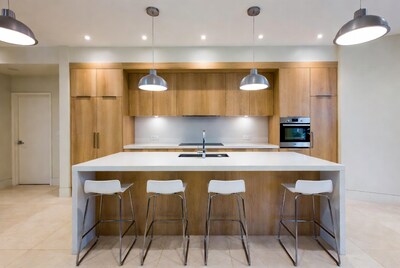 Modern Wooden Kitchen with Island