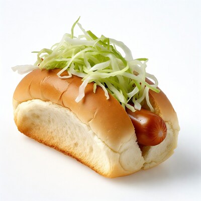 Hot dog with cabbage slaw