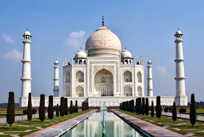 Taj Mahal with reflecting pool