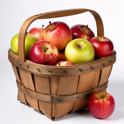 Basket of Red and Green Apples