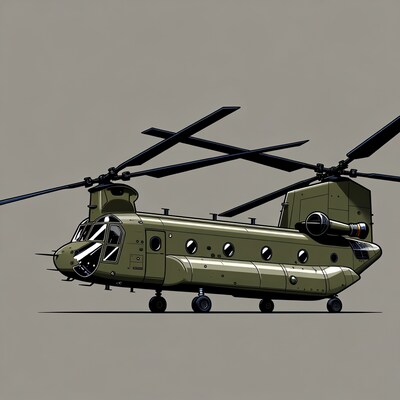 CH-47 Chinook Helicopter Illustration