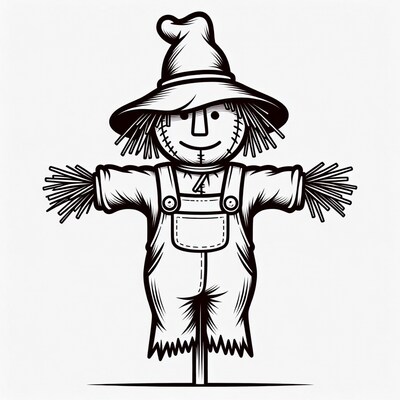 Smiling Scarecrow Illustration