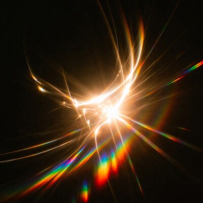 Rainbow Prism Light Flare Burst