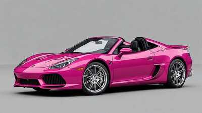 Pink Lamborghini sports car