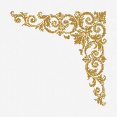 Golden Ornate Corner Border