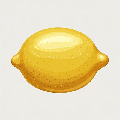 Bright yellow lemon illustration