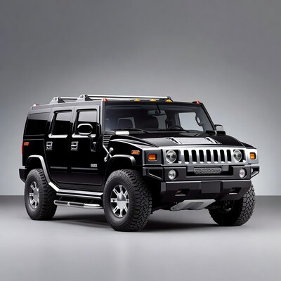 Black Hummer H2 SUV
