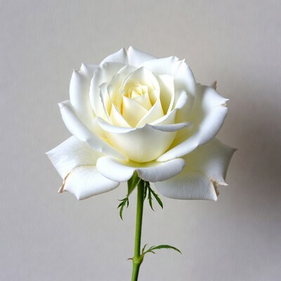White Rose on Stem