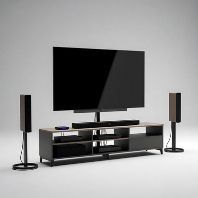 Modern TV Stand with Speakers