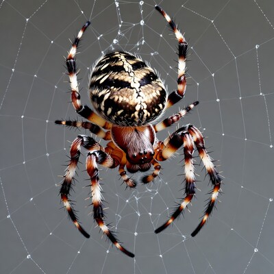 Garden Spider on Web