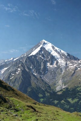 Snow-Capped Alpine Mountain Peak