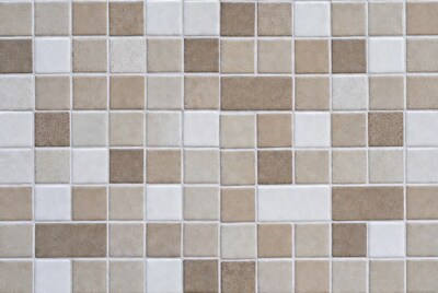 Beige and White Ceramic Tile Pattern