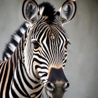Close-up zebra face