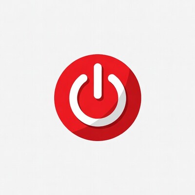 Red Power On Button Icon