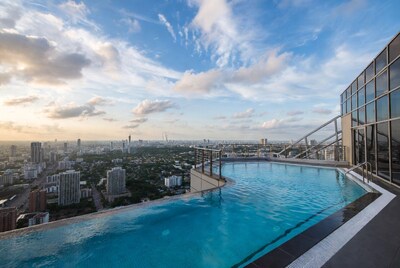 Infinity Pool Over Bangkok Skyline