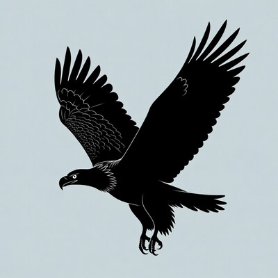 Flying Eagle Silhouette Illustration