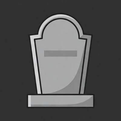 Gray Tombstone Illustration