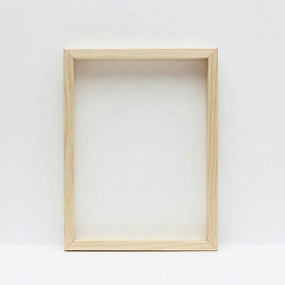 Empty Wooden Picture Frame