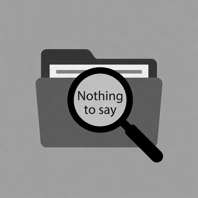 Magnifying Glass on Empty Folder