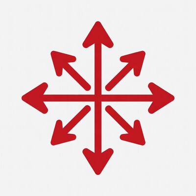 Red Eight-Point Star Arrows