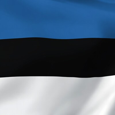 Estonian Flag Waving