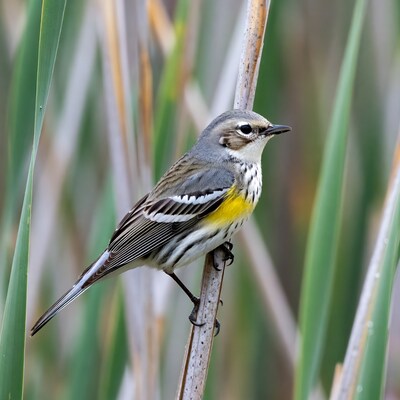 Cape May Warbler on Reed