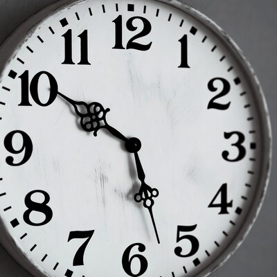 Vintage white wall clock