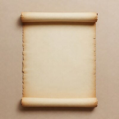 Rolled Blank Parchment Scroll