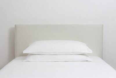 White pillows on bed