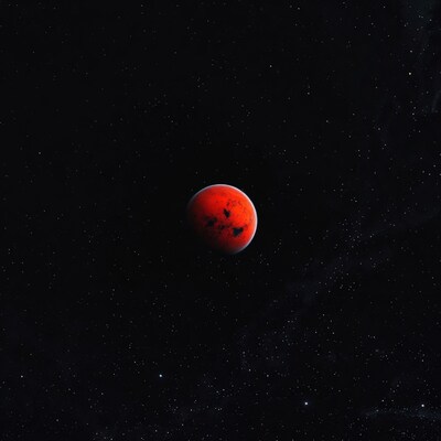Red Planet Mars in Space