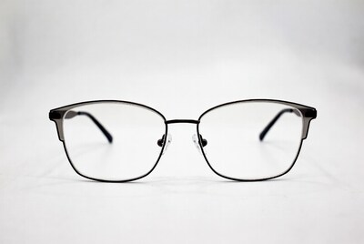 Metal Frame Glasses on White Background
