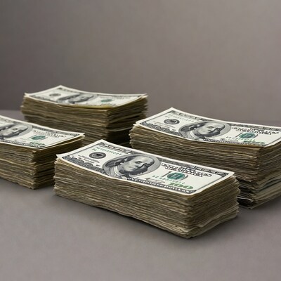 Stacks of Hundred Dollar Bills