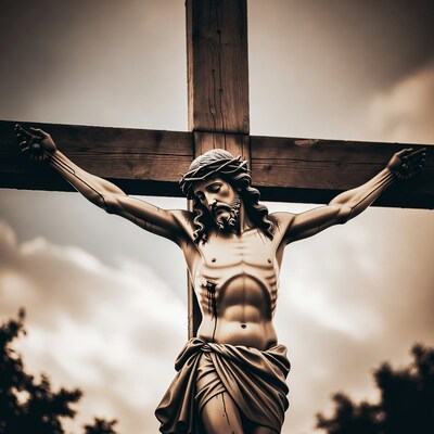 Jesus Christ on wooden cross
