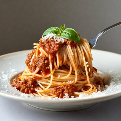 Spaghetti Bolognese with Fork