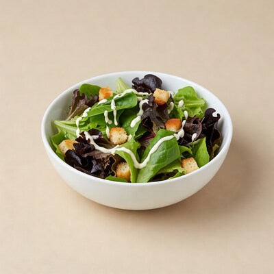 Mixed Greens Salad with Croutons and Dressing
