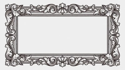 Ornate Vintage Picture Frame Illustration
