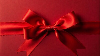 Red Gift Box with Satin Bow
