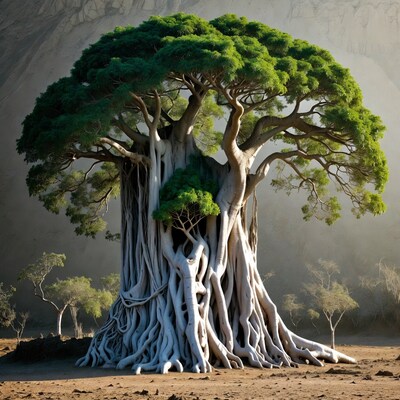 Massive Banyan Tree with Exposed Roots