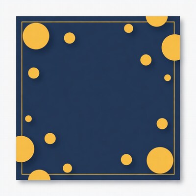 Yellow dots on navy blue background